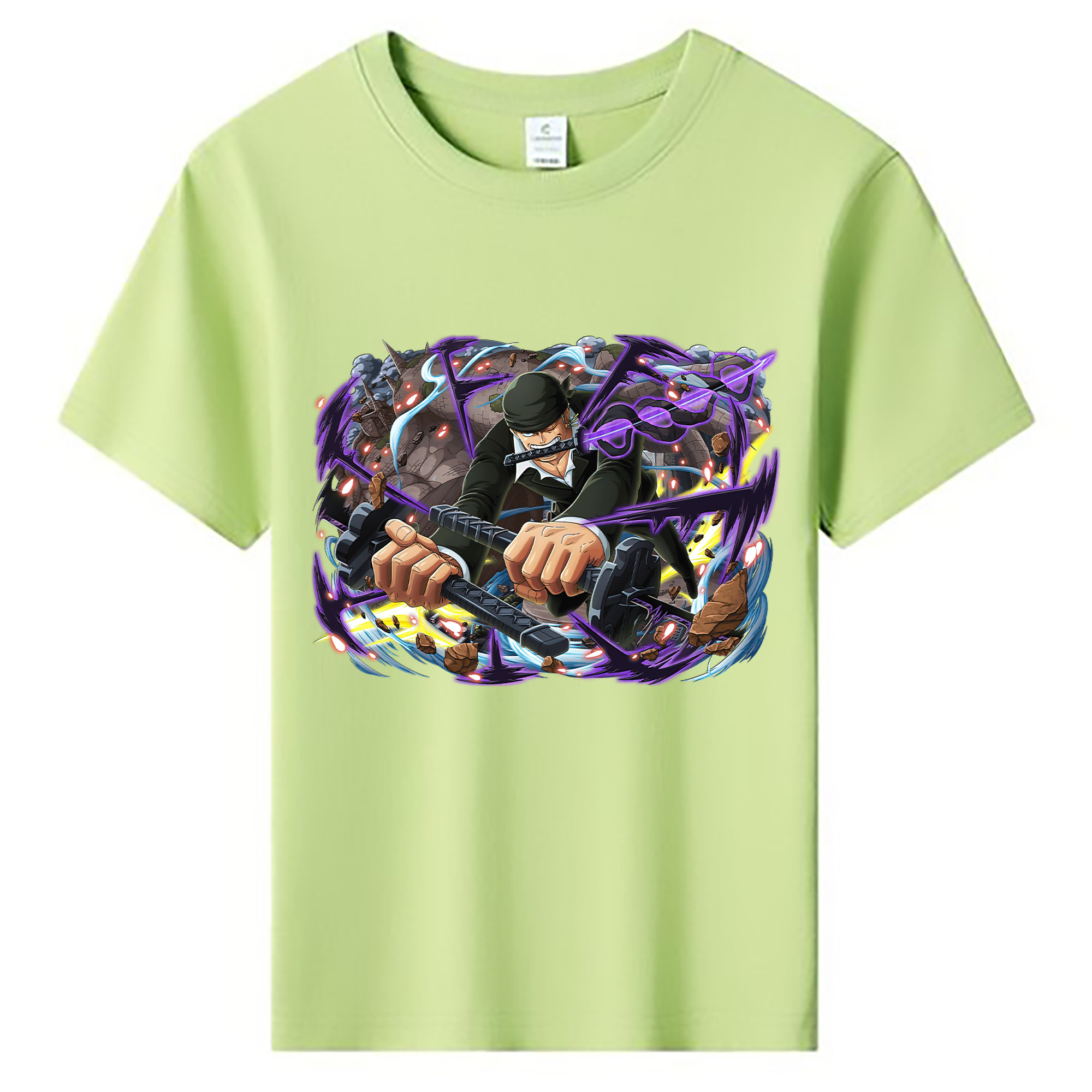 ワンピース ロロノア・ゾロ ONE PIECE Roronoa Zoro 綿100％キッズTシャツ（フロントプリント）